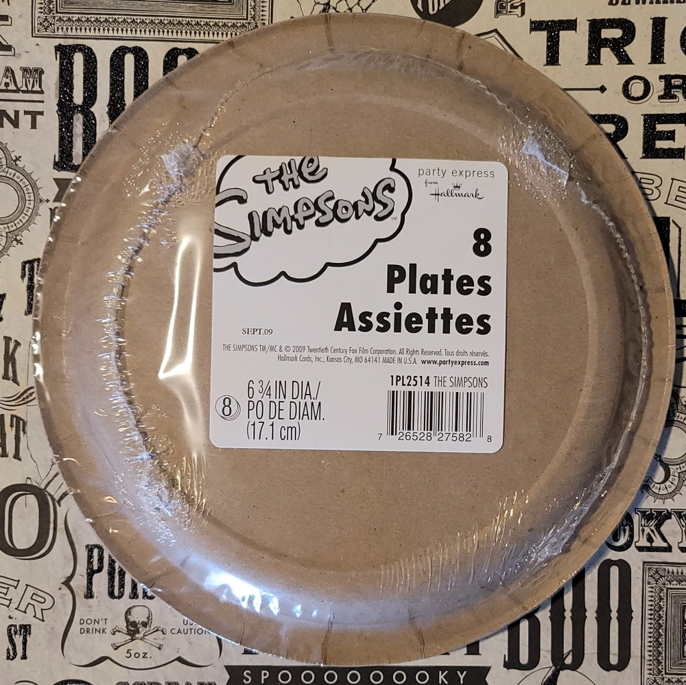 4/$13 NWT Simpsons Paper Plates - Picture 2 of 2